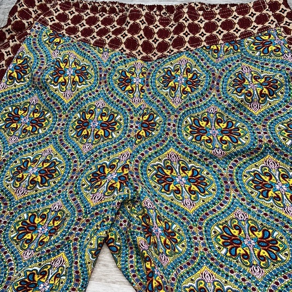 Blue Epic Bohemian Artsy Hippie Coastal Flowy Pocket Pants Yoga Joggers - Picture 8 of 13